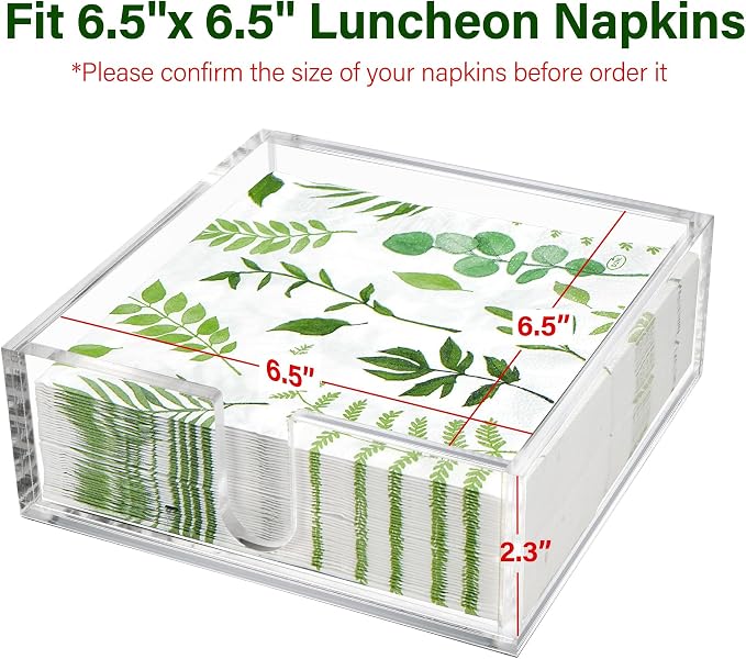 LotFancy Acrylic Napkin Holder, Dinner Napkin Holder