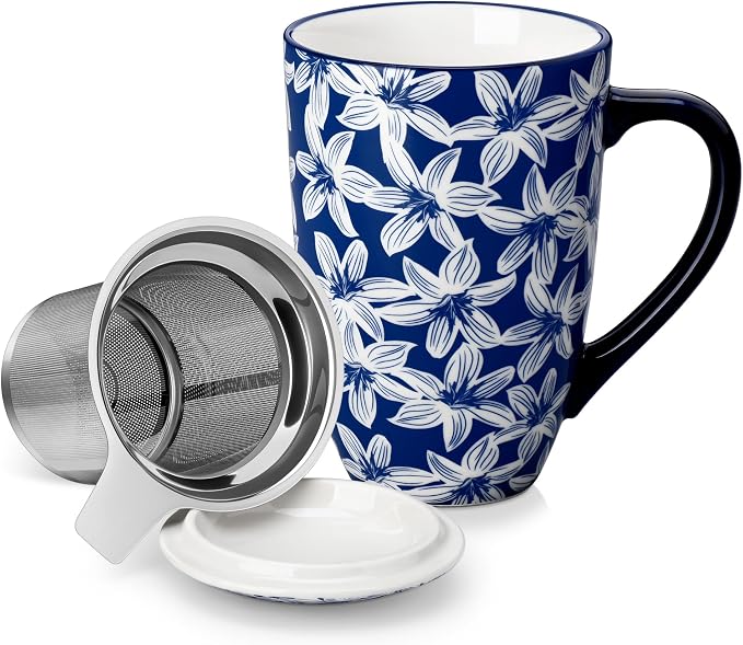 vancasso SELENE Porcelain Tea Mug, 18 oz Porcelain Tea Cup