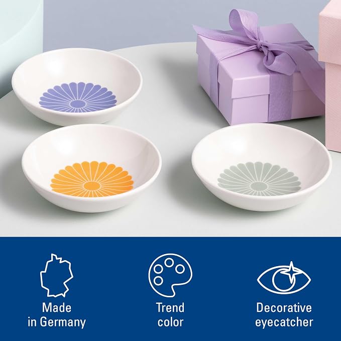 Villeroy & Boch Fleur Vert Dessert Bowl, Creamy White/Green, 3.75 oz | Creamy