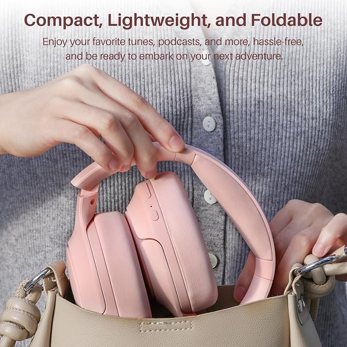TOZO HT2 Hybrid Active Noise Cancelling Headphones, Wireless Over Ear Bluetooth