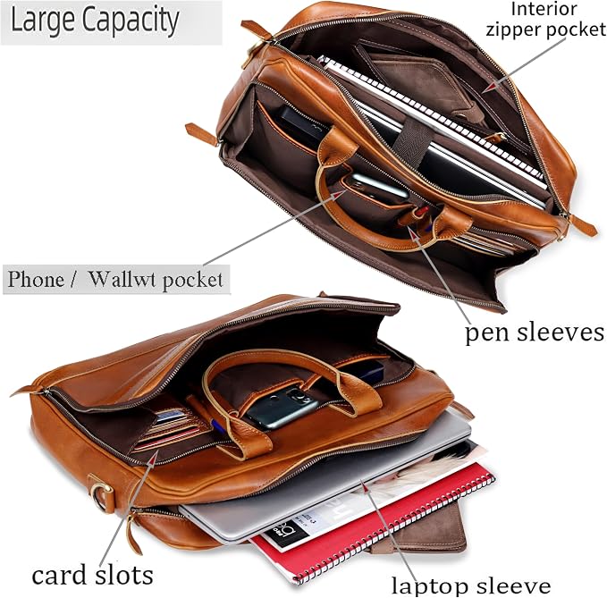 VC VINTAGE COUTURE Leather briefcase bag