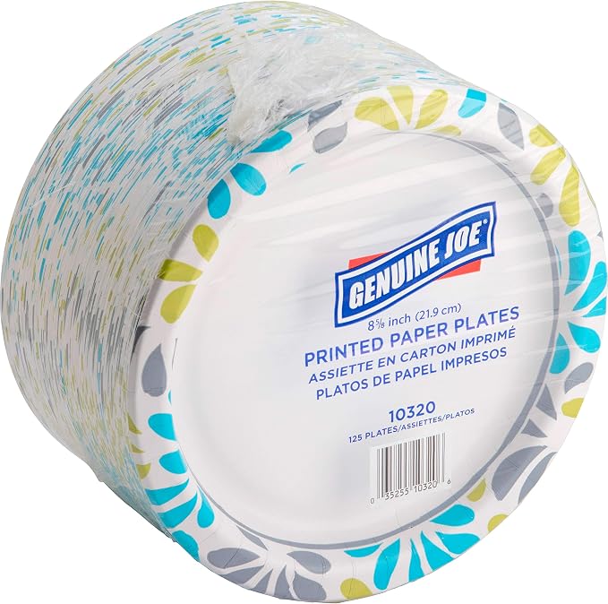 Genuine Joe Printed Paper Plates