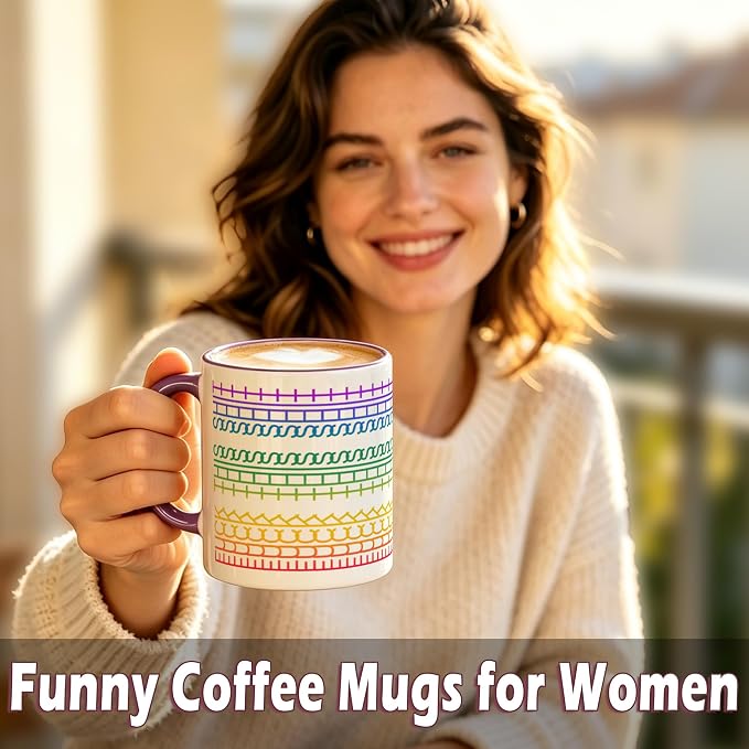 Fuck This Shit Hidden Message Coffee Mug 11OZ Ceramic Purple Cup | Funny Coffee