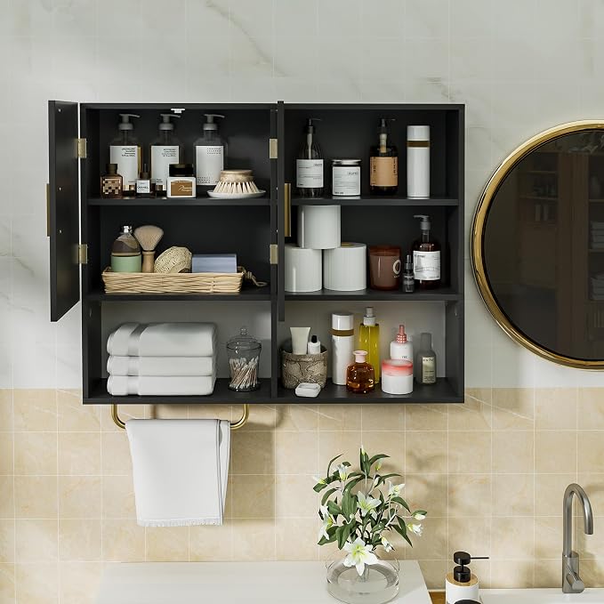 Bathroom Wall Cabinet Wood Large Wall Mounted Medicine Cabinet