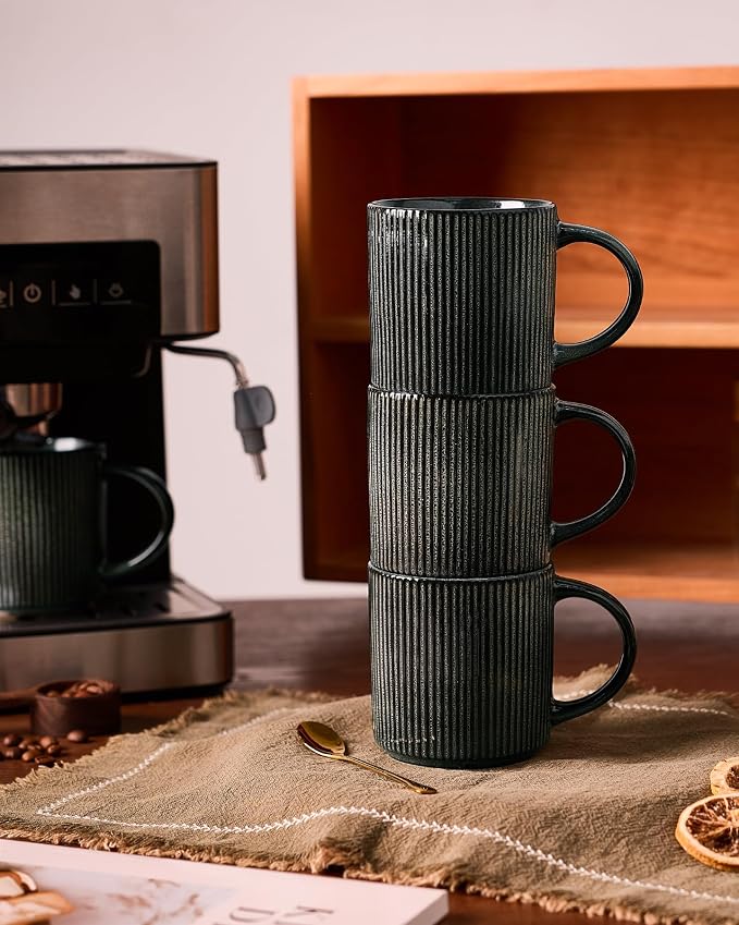 famiware Coffee Mug Set for 4, Star 12 oz Catering Mugs Cup Set
