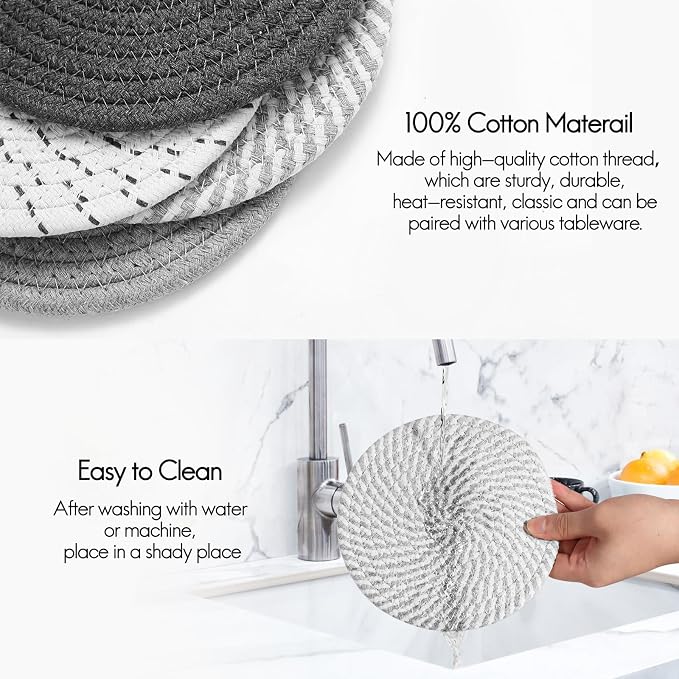 7" Trivets for Hot Dishes, Hot pots and Pans, Professional Home Essentials