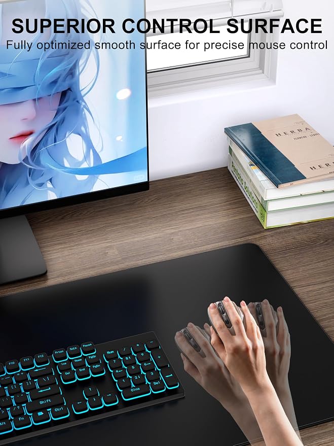 TopMade Mouse Pad with 15W Wireless Charging & Phone Holder, 31.5" x 15.75" XXL