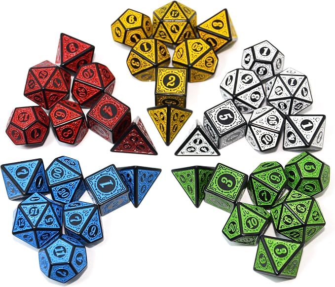 SmartDealsPro Double-Colors Polyhedral Dice Sets