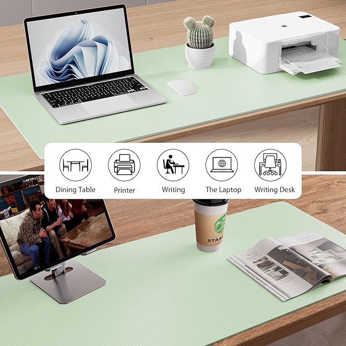 Aothia Large PU Leather Desk Pad Protector