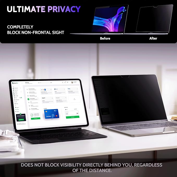 Privacy Screen for MacBook Pro 13 In & MacBook Air 13 Inch, MagicSuction™
