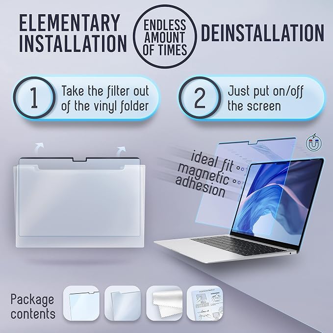 VINTEZ Magnetic Blue Light Screen Protector Compatible