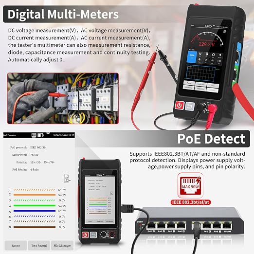 Multifunction RJ45 Network Caber Tester, UTP Cable Tester Ethernet Cable Tracer