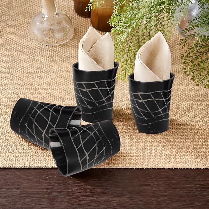 Handicrafts Home Viking Horn Shot Glasses Set of 12, Rustic Viking Drinkware