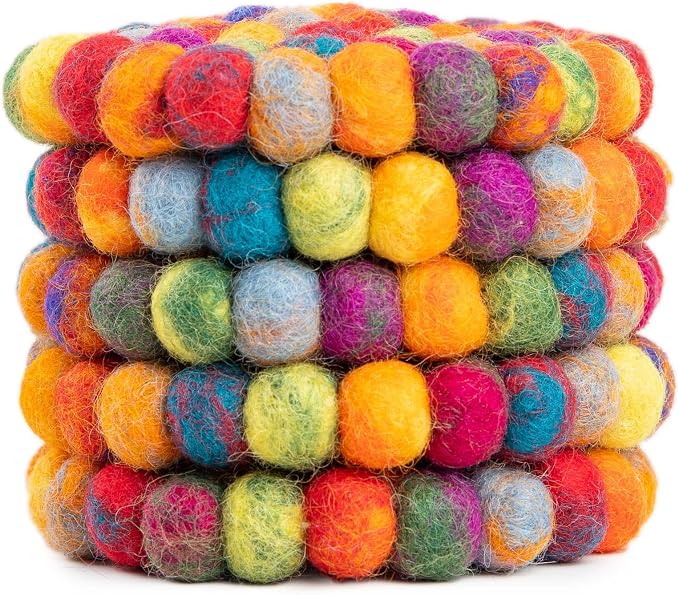 Round Felt Ball Coasters