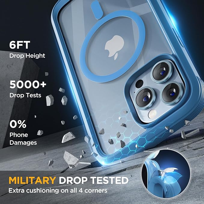 Miracase Magnetic Glass for iPhone 13 Pro Case, Compatible