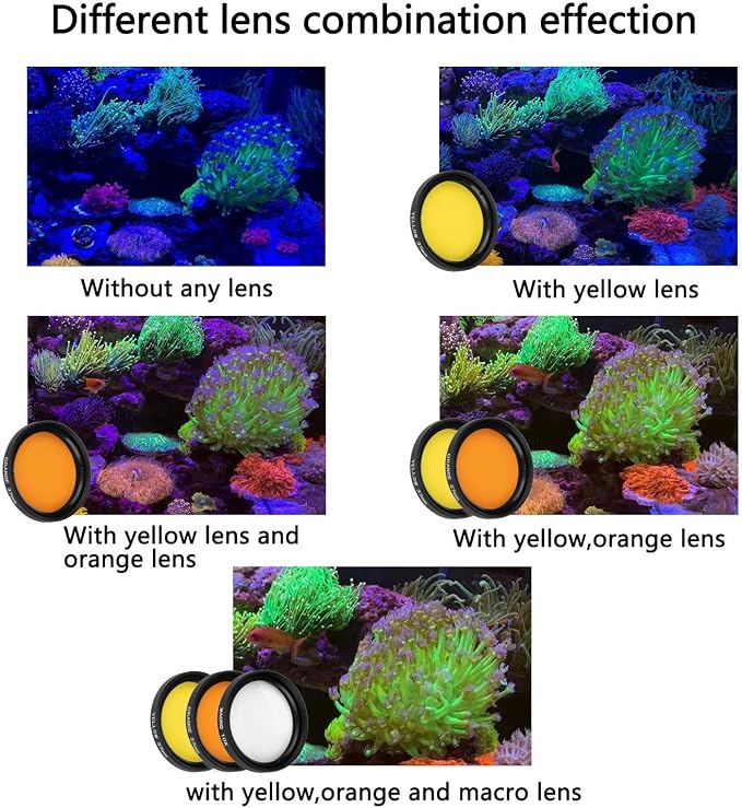 Reef Coral Lens Phone Kits for Phone 7 Lenses Kit 1 Dust Shield Case 2 Lens