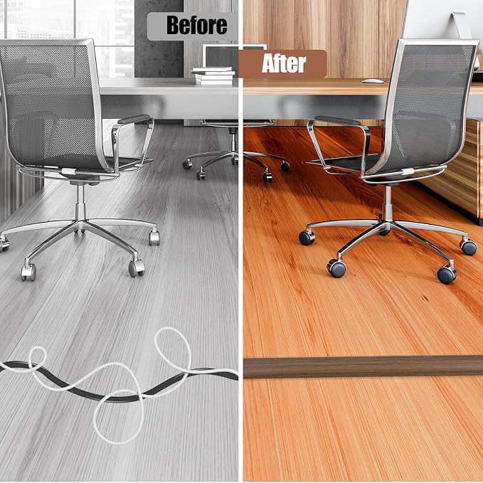 Floor Cord Cover Cable Cavity Self Adhesive Cord Hider Floor 10FT Floor Cable