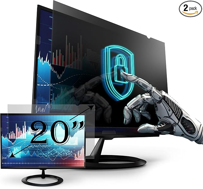 Premium Privacy Screen Filter for 20 Inches Desktop Computer Widescreen Monitor