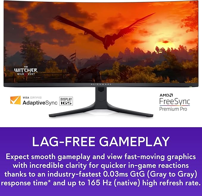 Alienware AW3423DWF Curved QD-OLED Gaming Monitor