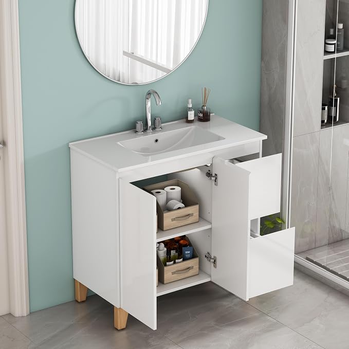 36-Inch Bathroom Vanity with Ceramic Sink Combo