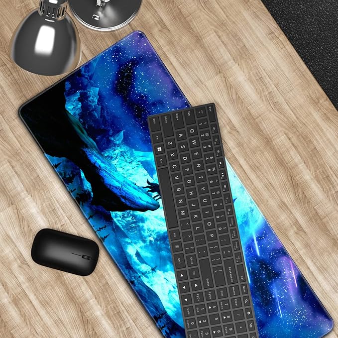 Gaming Mouse Pad Anime Mousepad Large Extended Wolves Gaming Mouse Mat
