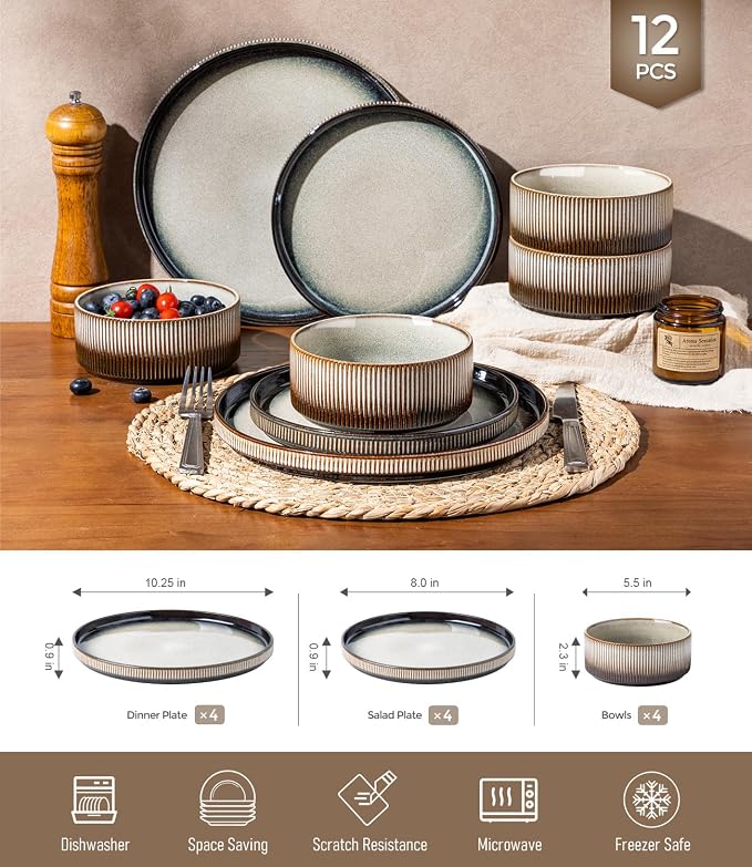 GBHOME Stoneware Dinnerware Sets
