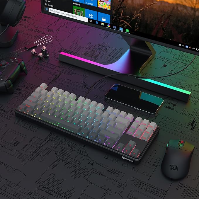 Redragon K707 HE Rapid Trigger Gaming Keyboard, 87 Keys TKL Wired Mechanical