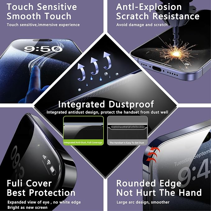 2 Pack Anti Blue Light Matte Screen Protector