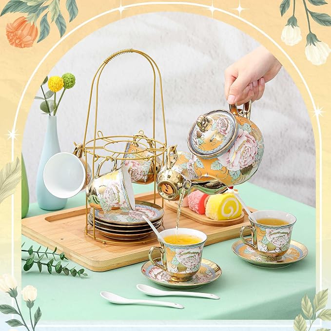 Zhehao 20 Pcs Porcelain Tea Set