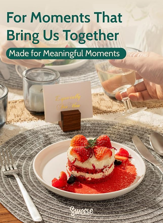 Sweese 7.4 Inch Porcelain Dessert Plates, Microwave Oven Safe