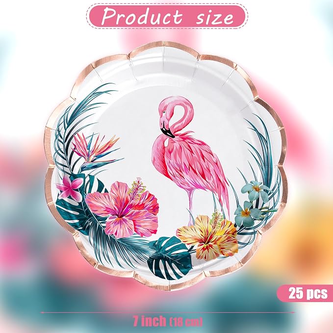 WRAPAHOLIC 25Pcs Summer Paper Plates