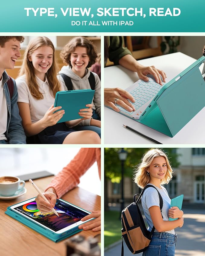 Keyboard Case for iPad 9th 8th 7th Generation 10.2"