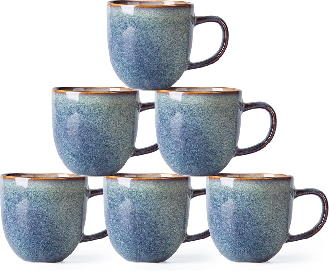 AmorArc 12oz Coffee Mugs, Ceramic Coffee Mugs set of 6