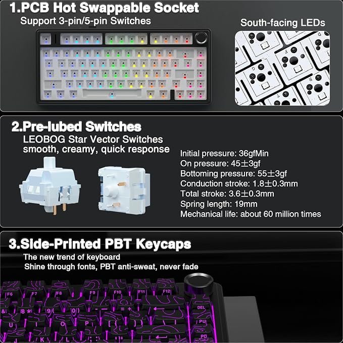 AULA F75 Pro Wireless Mechanical Keyboard