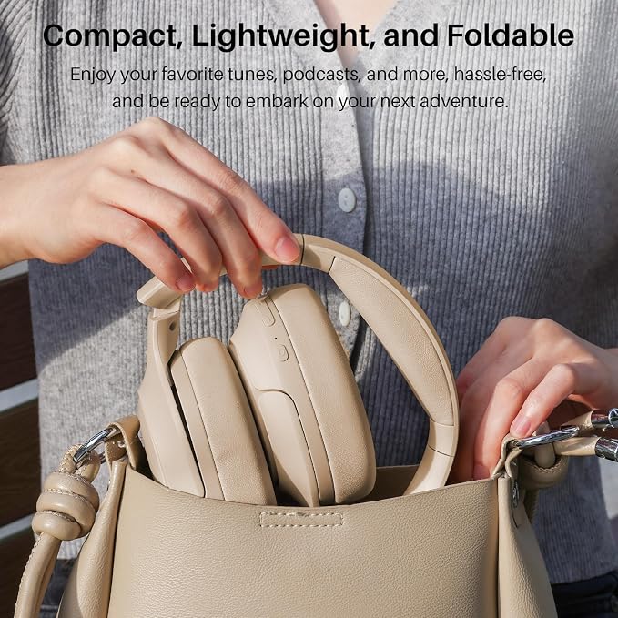 TOZO HT2 Hybrid Active Noise Cancelling Headphones, Wireless Over Ear Bluetooth