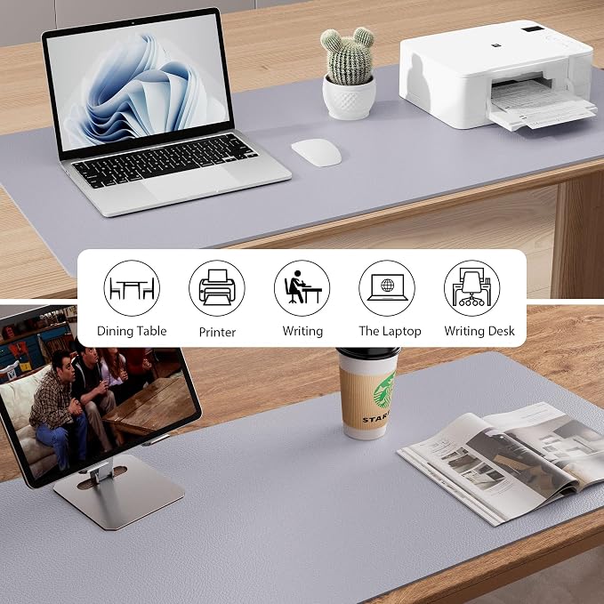 Aothia Large PU Leather Desk Pad Protector