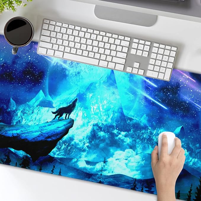 Gaming Mouse Pad Anime Mousepad Large Extended Wolves Gaming Mouse Mat