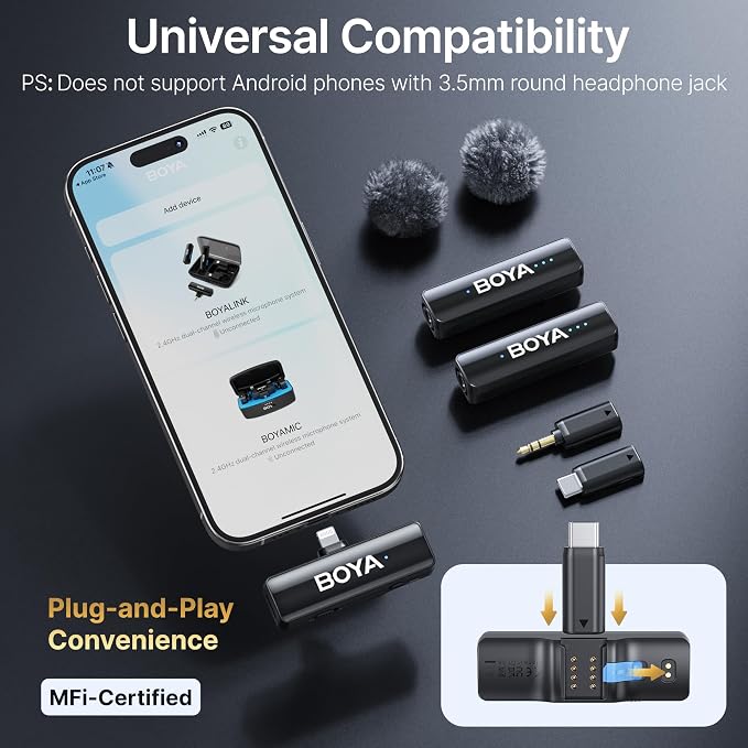 BOYA BOYALINK 2 A2 Wireless Lavalier Microphone