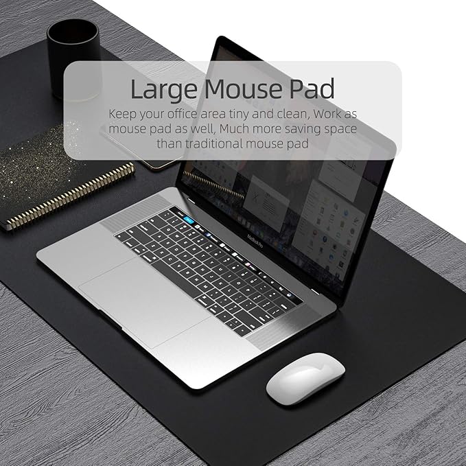 YSAGi Desk Pad, Desk Mat, 31.5" x 15.7" Laptop Leather Desk Pad Protector