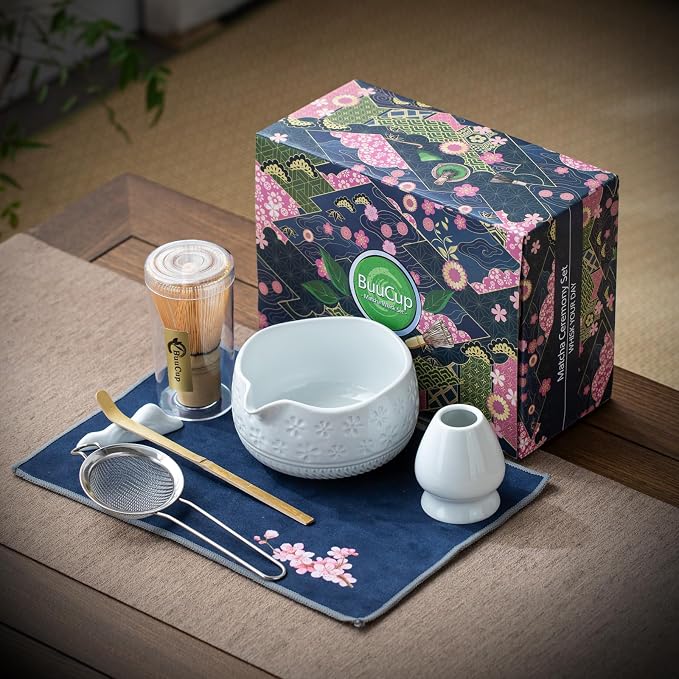 Buucup Matcha Whisk Set, Ceramic Kit
