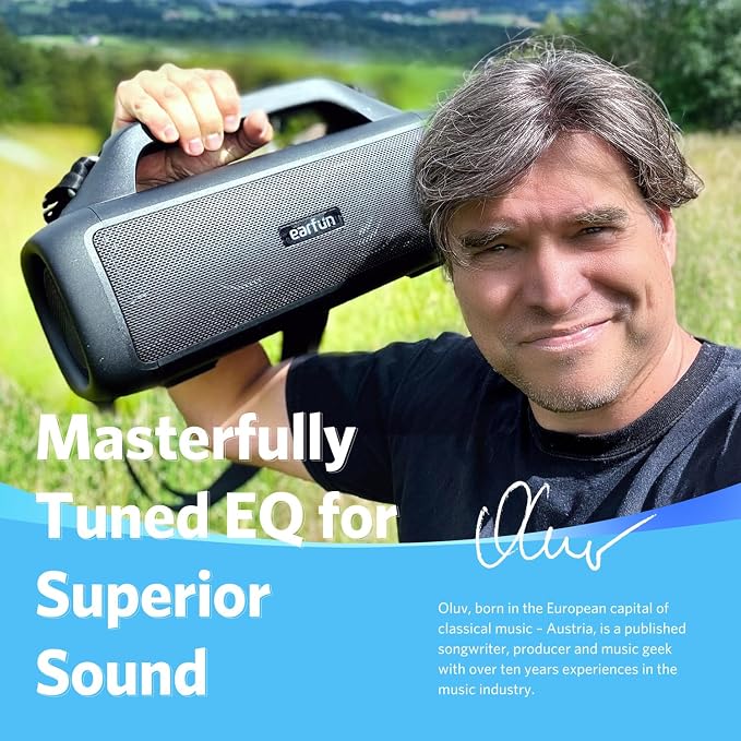 EarFun UBOOM X Portable Bluetooth Speaker, 80W Stereo