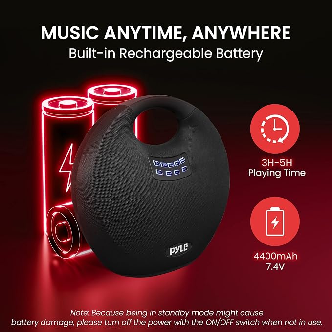 Pyle Wireless Portable Bluetooth Speaker,