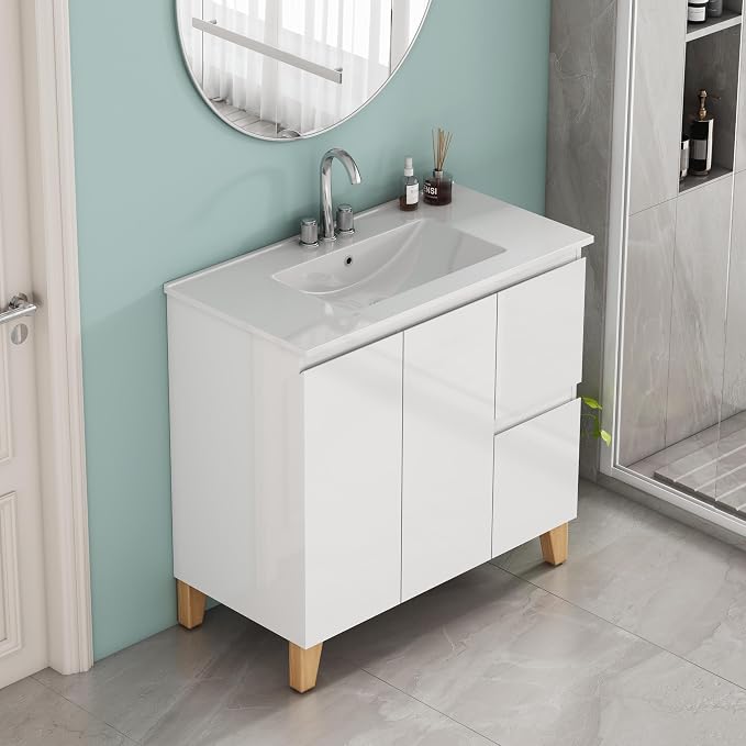 36-Inch Bathroom Vanity with Ceramic Sink Combo
