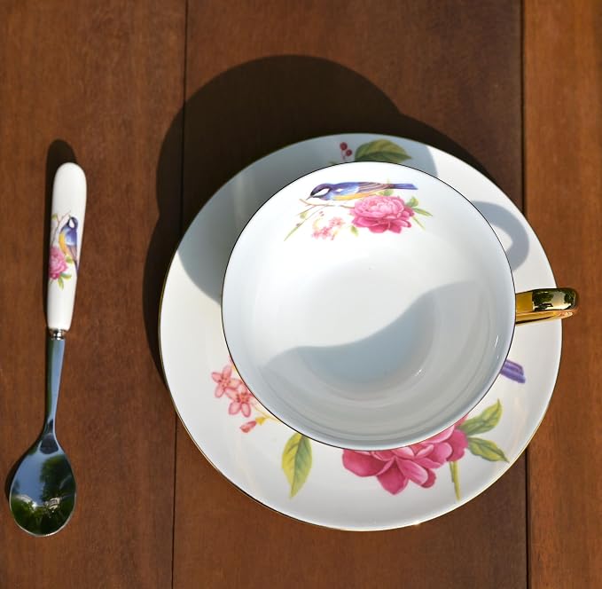 British Coffee Cup 3 Piece Set（6.8oz） Household Fashional Tea Cup