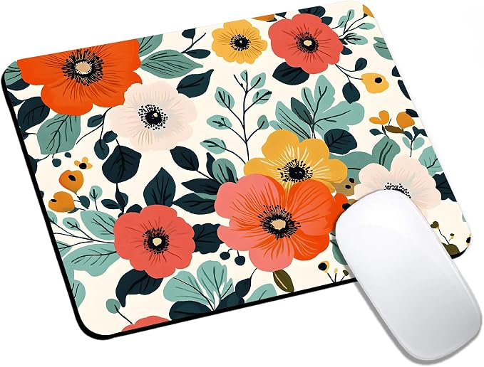 Mouse Pad, Cute Floral Pattern Flower Mouse Pads