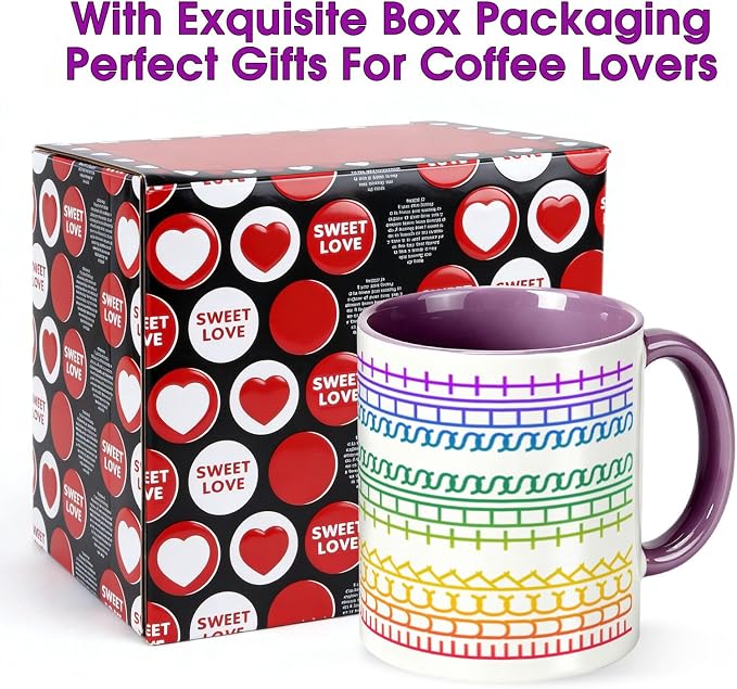Fuck This Shit Hidden Message Coffee Mug 11OZ Ceramic Purple Cup | Funny Coffee