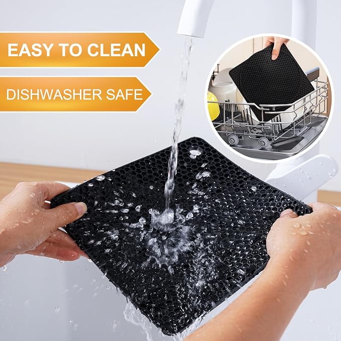 4 PCS Heat Resistant Silicone Trivet Mats