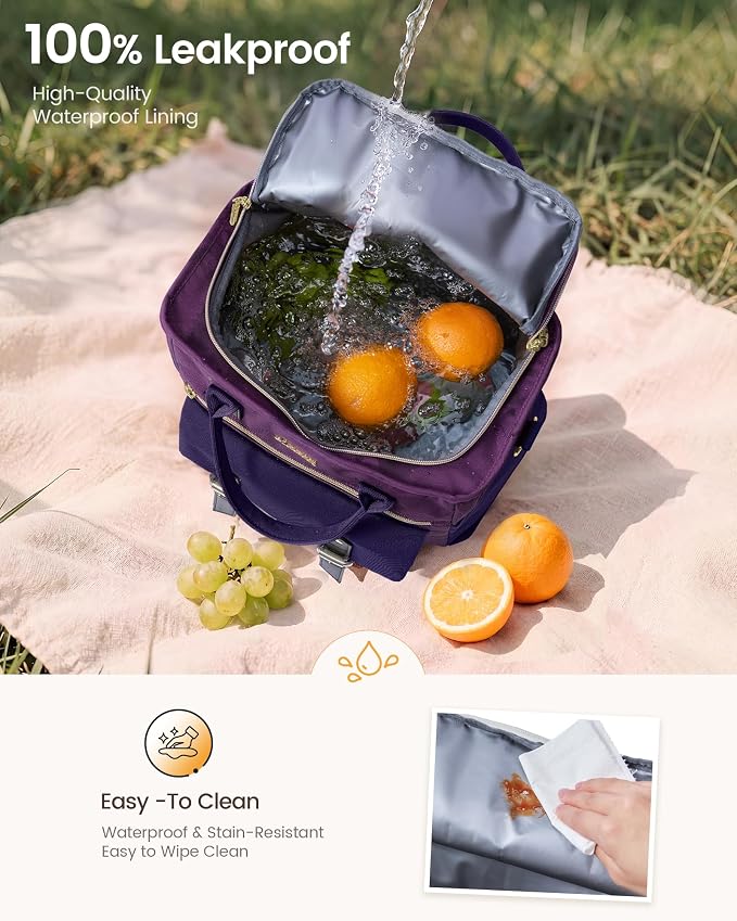 LOVEVOOK Insulated Lunch Bag Women, 21L X-Large Lunch Cooler Bag Lunch Tote |