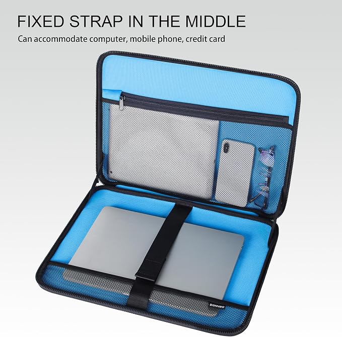 DOMISO 15.6 Inch Laptop Case Rugged Sleeve Waterproof Hard Shell Protective