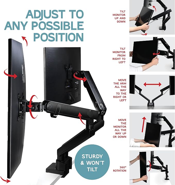 Dual Monitor Stand, Dual Monitor Arm, Dual Monitor Mount vesa Mount, soporte